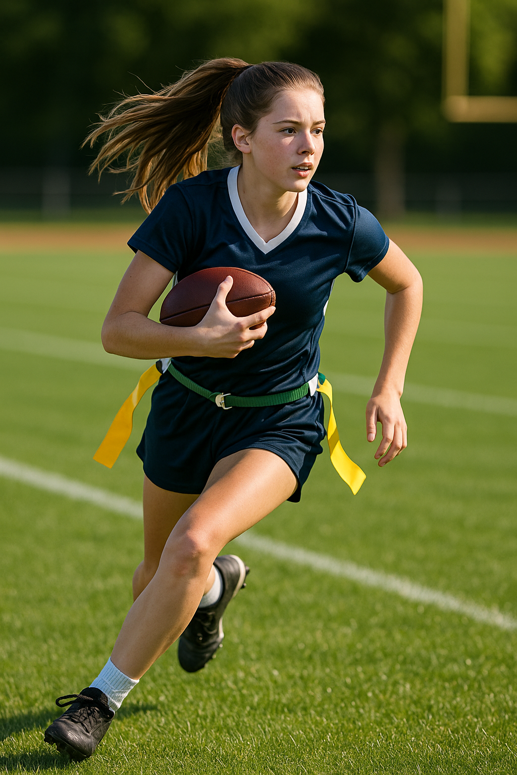 Football coach analyzing game strategy
